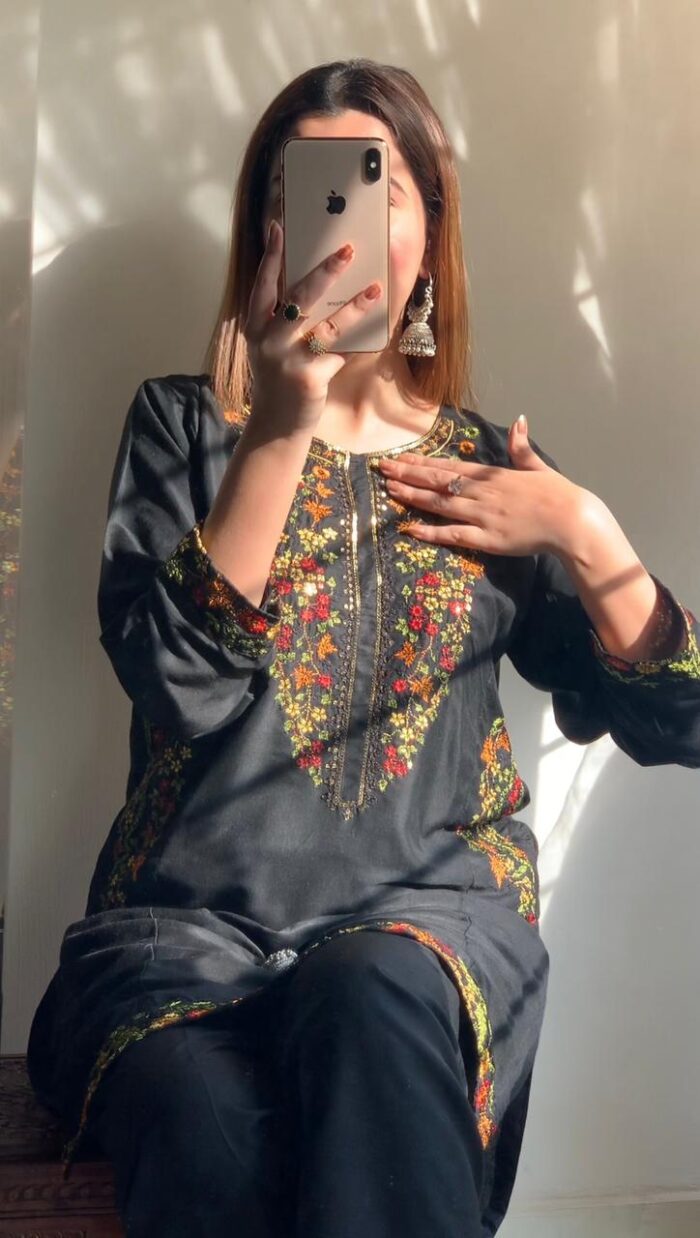 2 pcs Stitched suit  Pocket Sequence Embroidery - Image 5