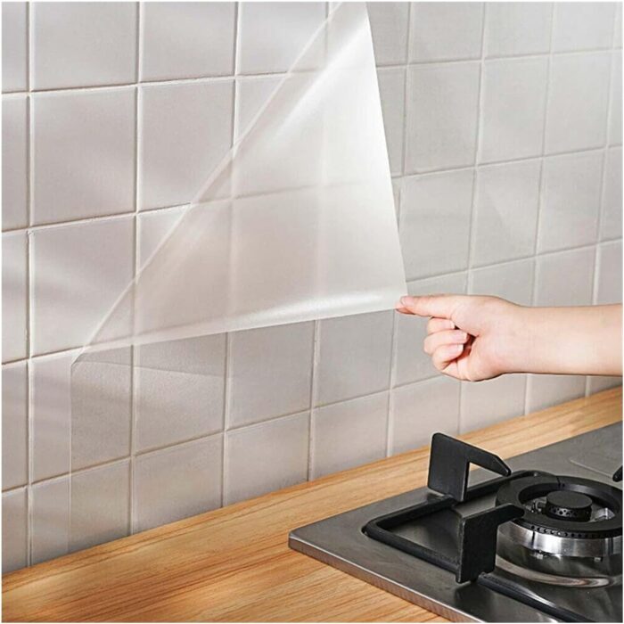 Transparent Kitchen Oil-Proof Wall Sticker Heat-Resistant Self-Adhesive 200 x 60cm - Image 1