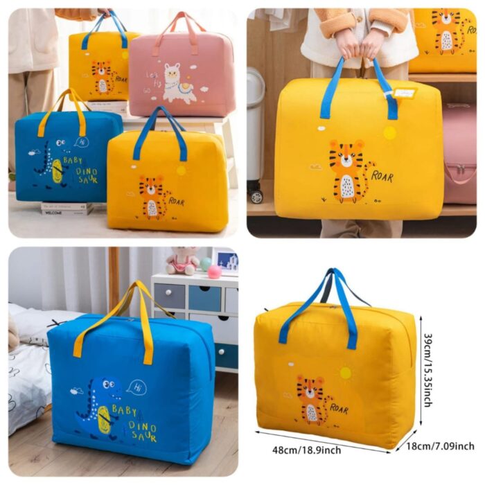 Storage Bags Cartoon Pattern Double Zipper 100 GSM ( random color ) - Image 1