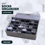 Socks Organizer | Drawer Organizer Divider Underwear Organizer, 24 Cell Collapsible Closet Cabinet Organizer Underwear Storage Boxes