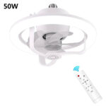 360° Rotating Socket Ceiling Fan with Light and Remote - Image 6