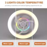 360° Rotating Socket Ceiling Fan with Light and Remote - Image 9