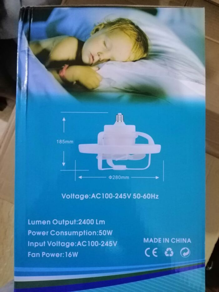 360° Rotating Socket Ceiling Fan with Light and Remote - Image 14