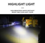 2PCS Work Lights 6 LED Motorcycle Headlight Spot Light Waterproof Super Bright Auxiliary Scooters Universal 12v Led Bar - Image 6