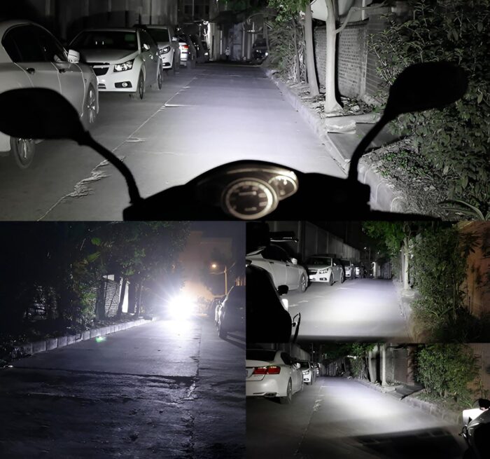 2PCS Work Lights 6 LED Motorcycle Headlight Spot Light Waterproof Super Bright Auxiliary Scooters Universal 12v Led Bar - Image 7
