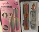 blawless 2 in 1 eyebrow trimmer | 2 In 1 Hair Remover Chargeable , Multi Attractive Color With USB Charging Cable And Cleaning Brush - Image 3