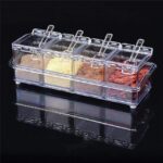 4 in1 Clear Seasoning Box Crystal Seasoning Storage Container with Spoon Clear Seasoning Rack Spice Pots for Pepper Spice - Image 4