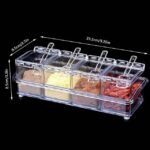 4 in1 Clear Seasoning Box Crystal Seasoning Storage Container with Spoon Clear Seasoning Rack Spice Pots for Pepper Spice - Image 5