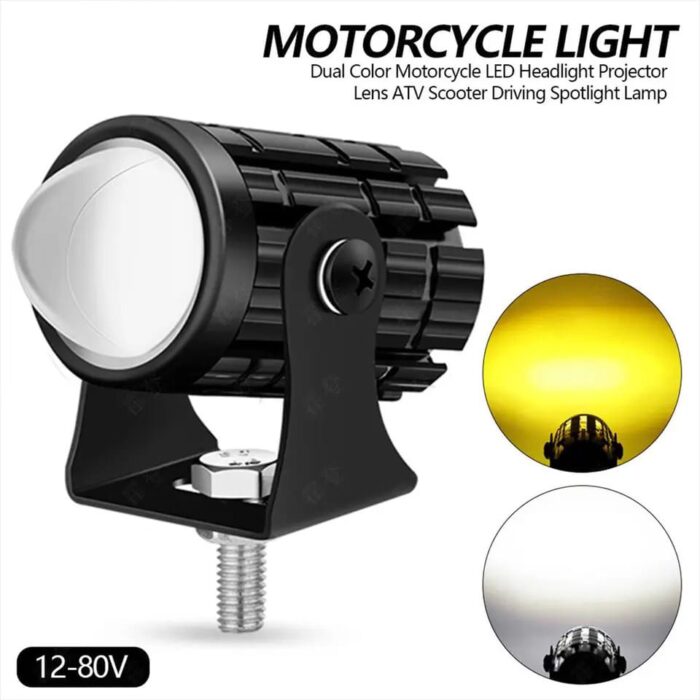 2 pcs Mini drive fog light with ( 3 point ) gift fog light for all bikes With Yellow & white colour . For Bike ,Car , Jeep . - Image 8