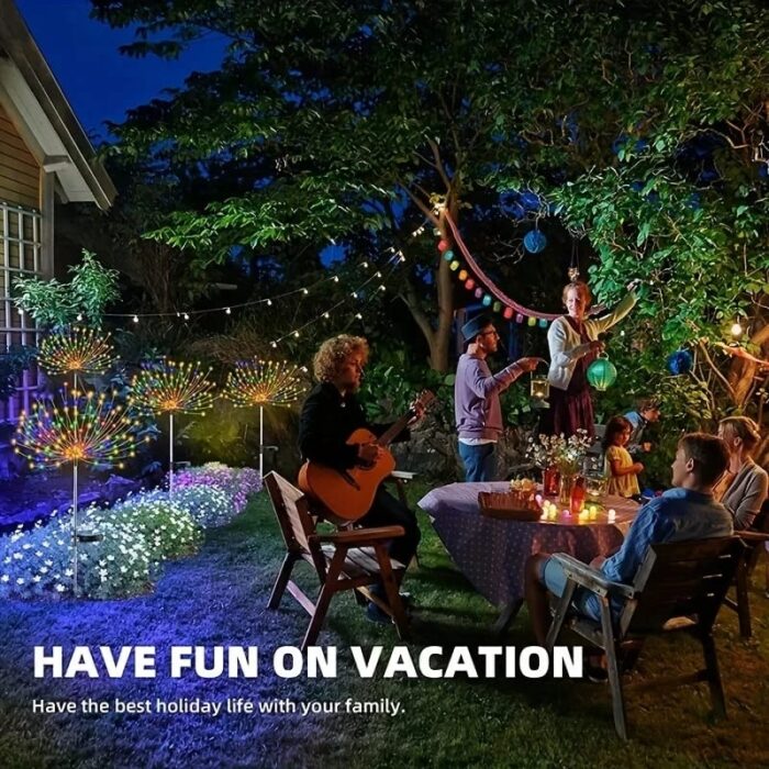 200LED Solar Firework Light Waterproof Outdoor 8 Lighting Modes Fairy String Light Christmas Solar Lights Garden Decoration - Image 4