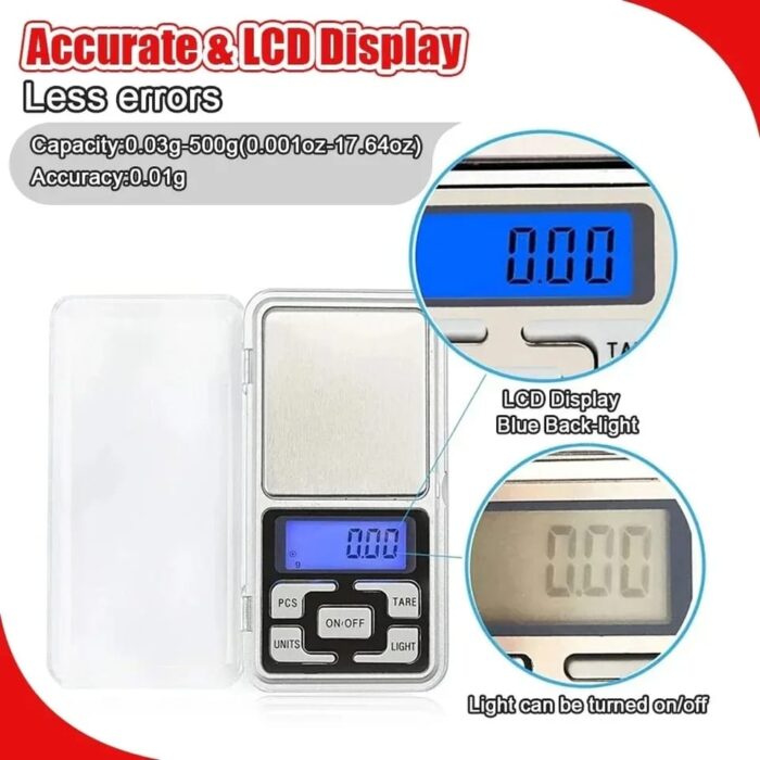 Mini Electronic Scales High Precision Pocket Digital Scale for Gold Sterling Jewelry Balance Gram For Kitchen Scale 500gx0.1g - Image 12