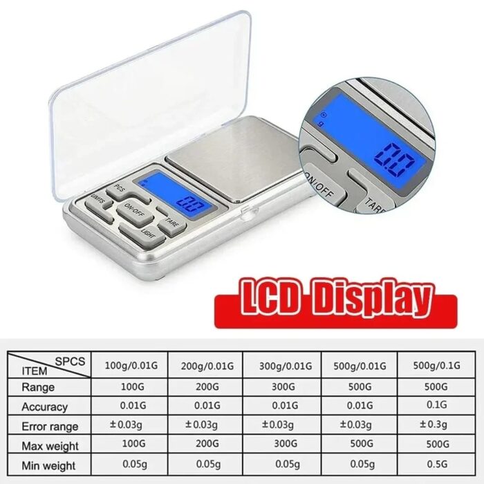 Mini Electronic Scales High Precision Pocket Digital Scale for Gold Sterling Jewelry Balance Gram For Kitchen Scale 500gx0.1g - Image 15