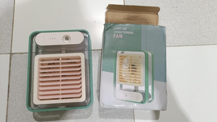 Rechargeable Mini Mist Humidifier Fan Portable Desktop Air Conditioner USB Mini Air Cooler Fan Water Cooling Fan with 3 Speed Spray Humidifier Purifier Indoor,Outdoor  (Random Color) - Image 2