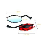 1Pair Motorcycle Universal Side Rear View Mirrors Back Side Mirrors For Dirt Bike honda Yamaha Kawasaki Suzuki TaoTao Lifan (Random Color) - Image 6