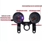 Cafe racer style double meter imported product for motorcycle (Color black) - Image 5
