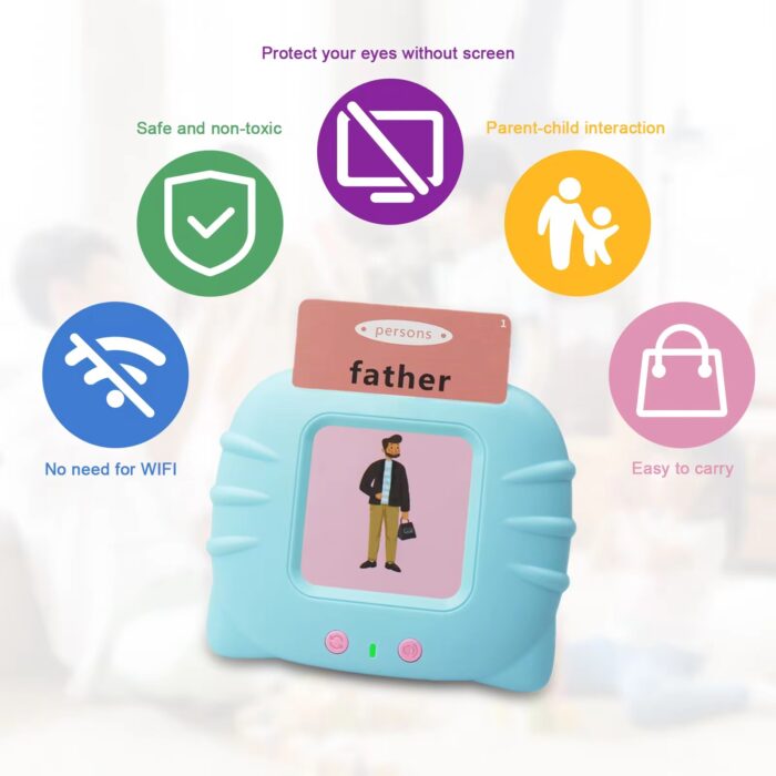 Talking flash cards Preschool learning toys Early Educational Toys English Learn to talk Learn words Learn English Learn(random color ) - Image 11