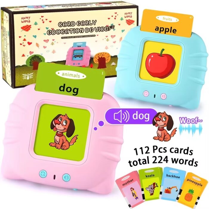 Talking flash cards Preschool learning toys Early Educational Toys English Learn to talk Learn words Learn English Learn(random color ) - Image 12