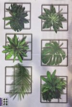 3D Green Plant Wall Sticker, 3D Effect Tropical Vivid Green Plants Wall Stickers for Living Room, Bedroom (Random Design) - Image 3