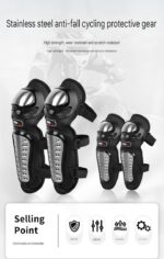 Motorcycle Elbow Pads for Men Stainless Steel Off-road Locomotive Protective Gear Anti-fall Riding Equipment (4 pcs) - Image 10