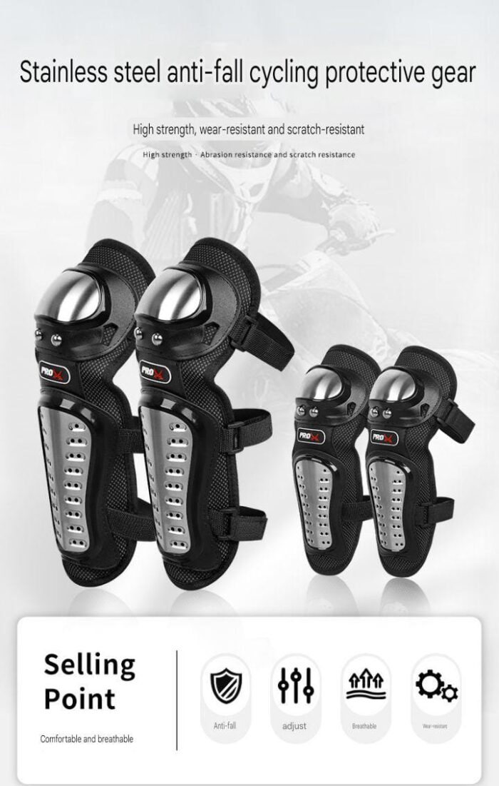 Motorcycle Elbow Pads for Men Stainless Steel Off-road Locomotive Protective Gear Anti-fall Riding Equipment (4 pcs) - Image 10