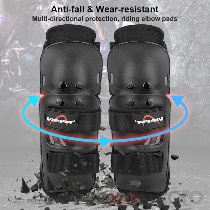 4 pcs Breathable Motorcycle Knee Elbow Pads, Motocross Elbow Pads, Windproof Motorbike Protective Gear, Anti-collision, Anti-fall, New - Image 4