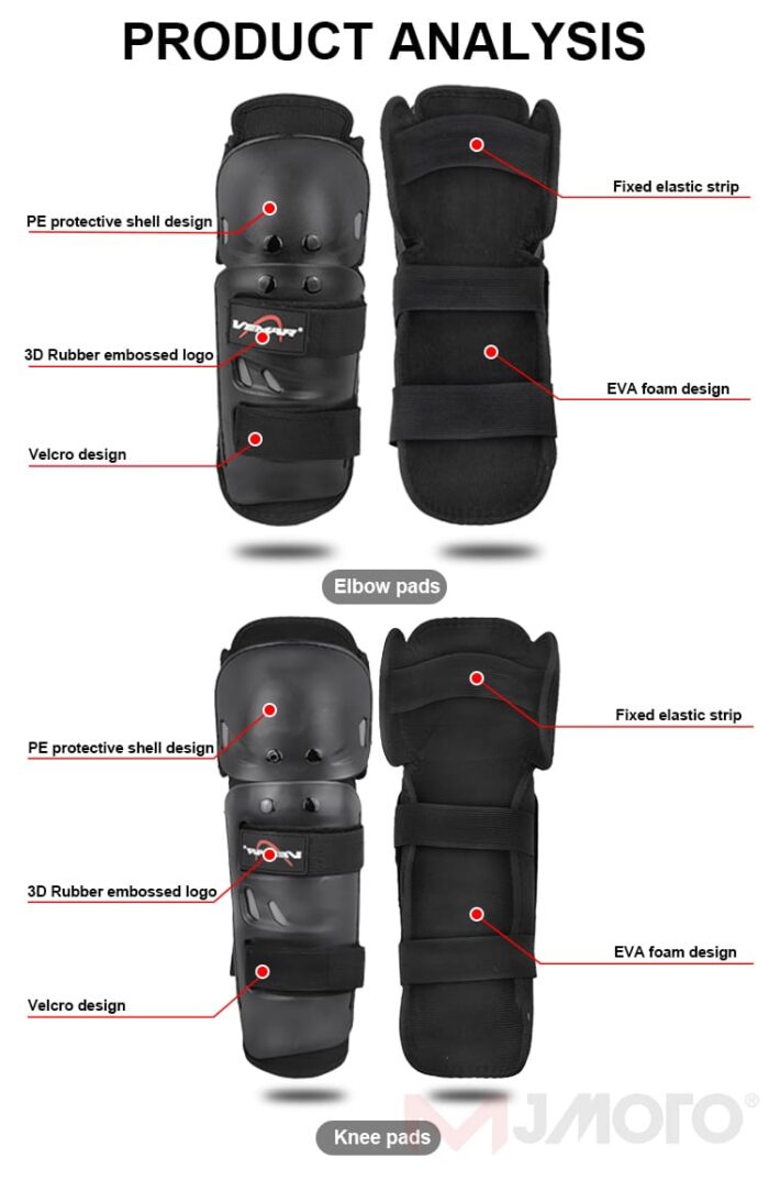 4 pcs Breathable Motorcycle Knee Elbow Pads, Motocross Elbow Pads, Windproof Motorbike Protective Gear, Anti-collision, Anti-fall, New - Image 12
