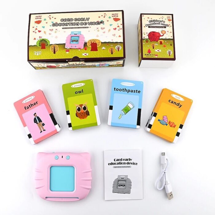 Audible Flash cards Baby Reading Machine for kids early learning English | Montessori Toddlers Gifts (random color ) - Image 8