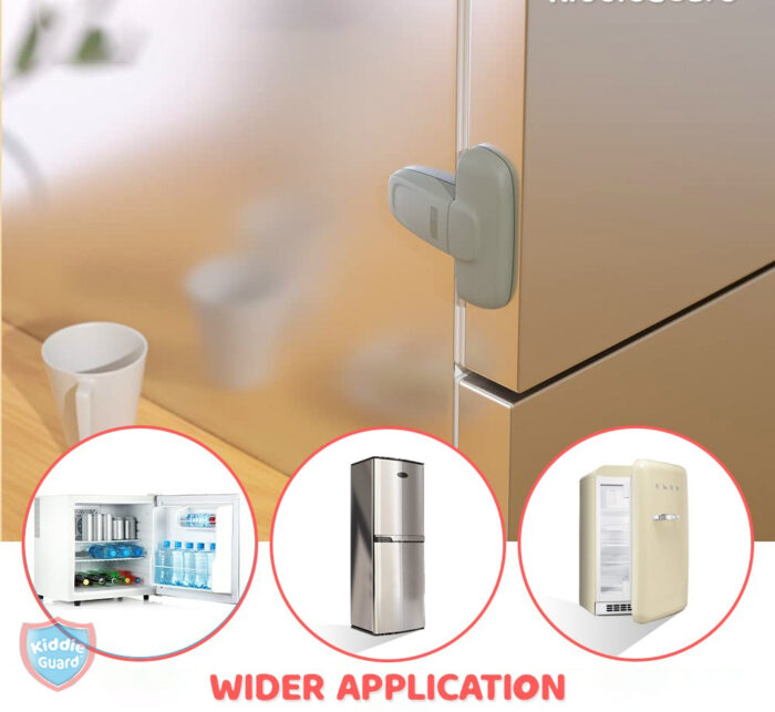 Child Safety Fridge Lock , Baby Safety Refrigerator Freezer Door Lock, No Tools Need or Drill - Image 9