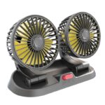 12v Car Dashboard cooling fan, dual head fan 360 degree rotation Fan for Cars - Image 5