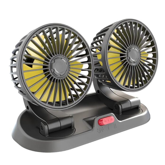12v Car Dashboard cooling fan, dual head fan 360 degree rotation Fan for Cars - Image 5