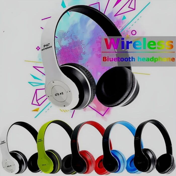 P47 Bluetooth Headphones Over Ear Foldable Headset For Gaming (random color) - Image 1