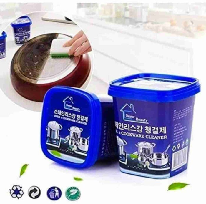 Stubborn Stains Cookware Cleaner | Kitchen Washing Pot Dish Bottom | Cookware Cleaning Paste 500gm - Image 1