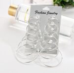 Plain Hoops, Pack Of 6 - Silver