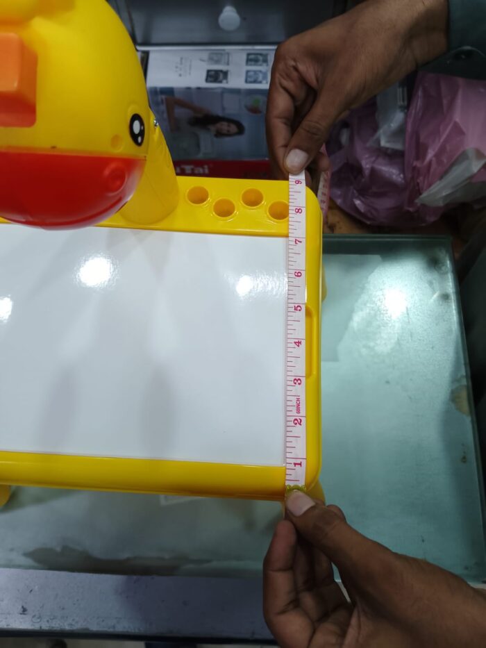 Table with light and with music inside | Mini Art Drawing Board Leds Projector Light Toy Children Kids Painting Table Small Desk(Random Color) - Image 3