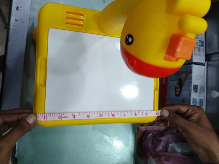 Table with light and with music inside | Mini Art Drawing Board Leds Projector Light Toy Children Kids Painting Table Small Desk(Random Color) - Image 4