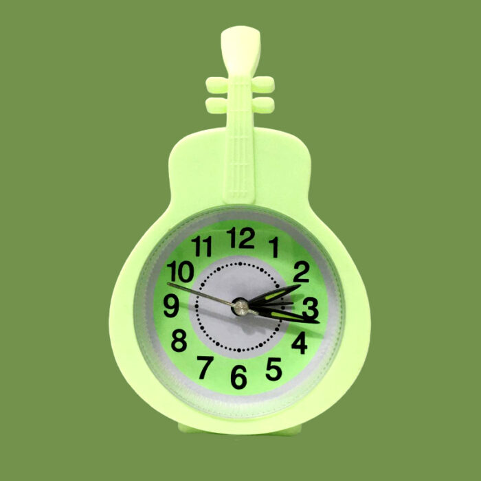 Mini Guitar-Shaped Desk Alarm Clock with Quartz Movement - Image 12
