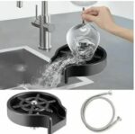 Glass washer - Glass washer for kitchen - Glass Rinser Cup Bottle Washer Cleaner for Kitchen Sinks, Kitchen Sink Accessories Attachment Stainless - Image 2