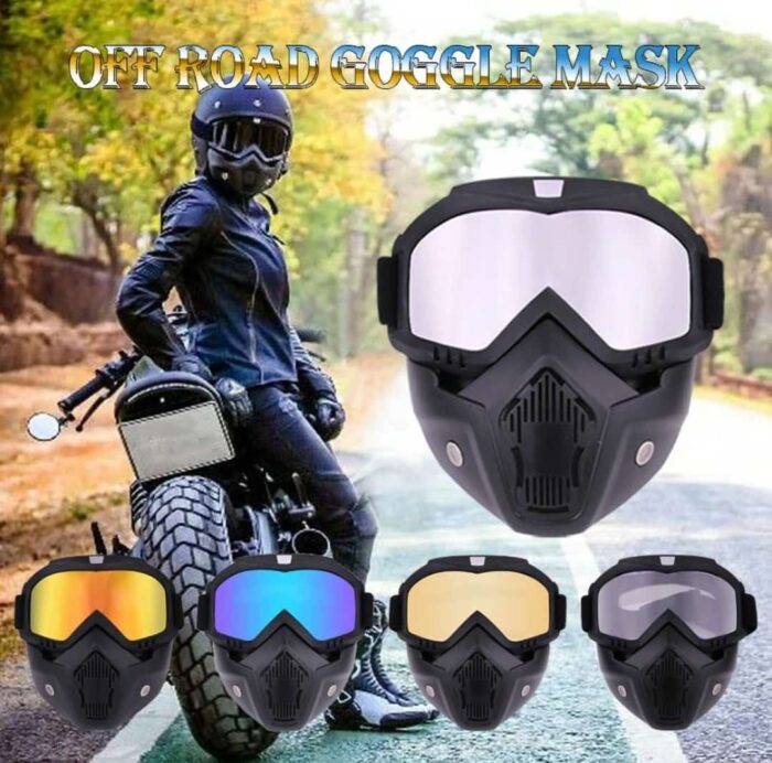 Motorcycle Protective Goggles Bike Face Mask, OFF Road Goggle Mask (random color) - Image 1