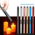 Gas Lighter  Long with New Slide Out Design  USB Gas Lighter Rechargeable with LED Display, Plasma Arc Lighter (Random color) - Image 8