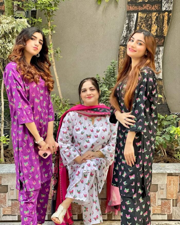 Butterfly print 2pc Linen Dress - Image 1