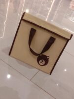 Non-woven Lunch Tote Bags Box Portable Fabric  Packaging Keep Warm Cold Delivery Reusable Pouches (Random Color & Design)... - Image 2