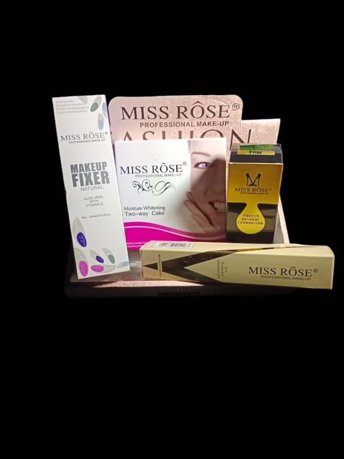 (Miss Rose Beauty Deal )Flawless Coverage with Whitening Two-Way Cake, Makeup Fixer, and Silk Flawless Foundation" - Image 3