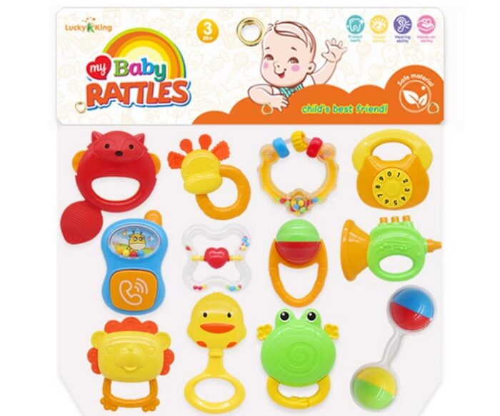My Baby Rattles Set (12 Pcs) New-born Hand Bells Baby Toys 0-12 Months(random ) - Image 1