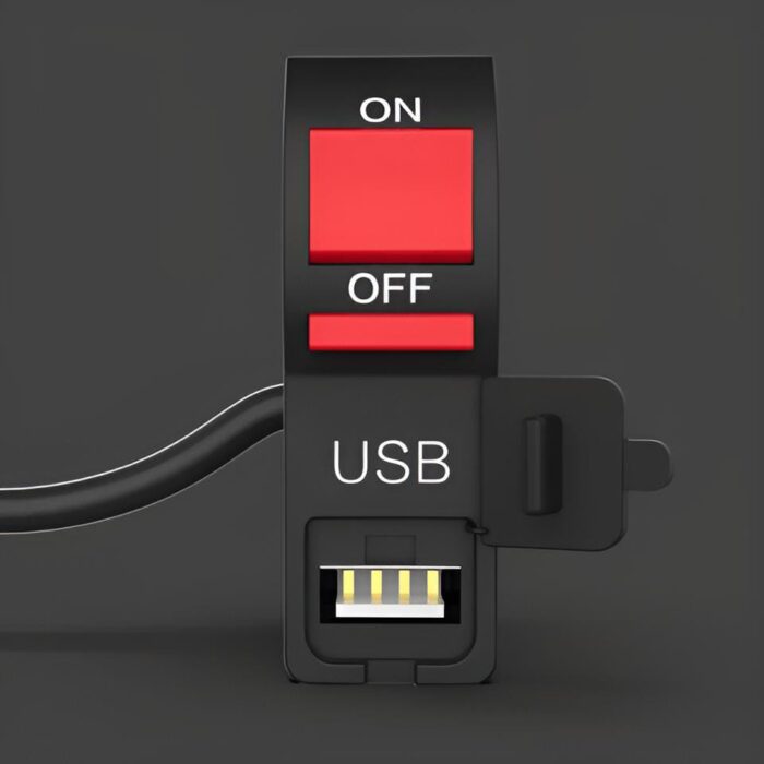 On/Off & USB port 2 Amp 5 V universal switch for bike, Extra external on off button. extra lights switch - Image 4
