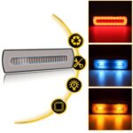 1 pc  LED Motorcycle Light Moto Rear Lights 40 LED Dual Color Light Guide Flow Direction Turning Brake Tail Lamp - Image 2