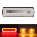1 pc  LED Motorcycle Light Moto Rear Lights 40 LED Dual Color Light Guide Flow Direction Turning Brake Tail Lamp - Image 3