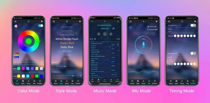 Bluetooth control angel wing light multicolor for all bikes and car uneversa - Image 3