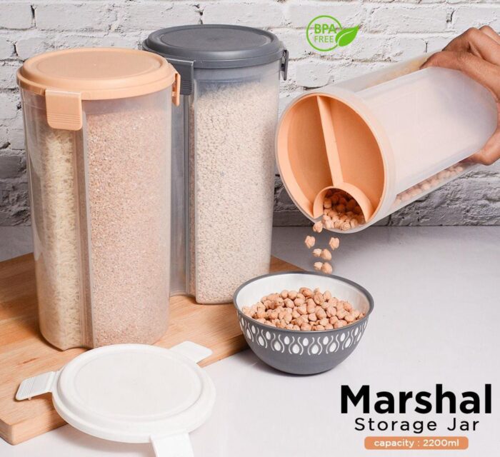 3 in 1 Transparent Air Tight Container with 3 Partitions - Image 1