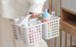 Plastic Bathroom Basket Kitchen Sink Basket Shower Caddy Basket with Compartments,(random color ) - Image 5
