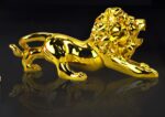 Get Golden Lion Car Dashboard Decoration | Modern Abstract Style Resin Panther Statue | Home Decor Accessories - Image 4